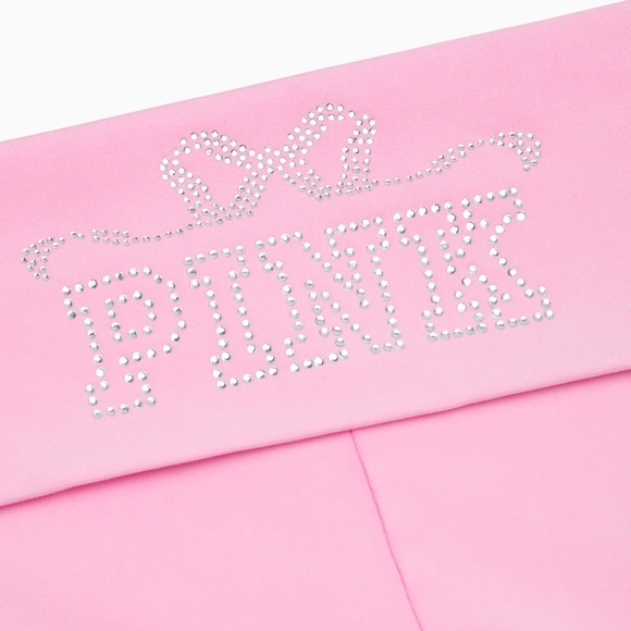 New LoveShackFancy x PINK  Cotton Foldover Flare Leggings W size Large - Picture 6 of 7